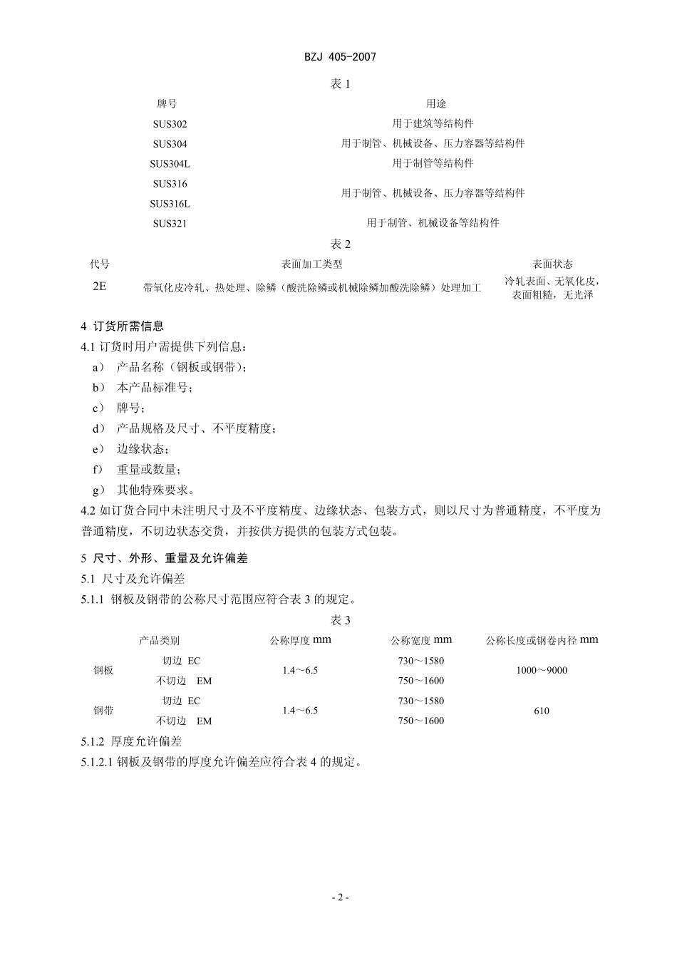 2E表面冷轧不锈钢钢板及钢带_第2页