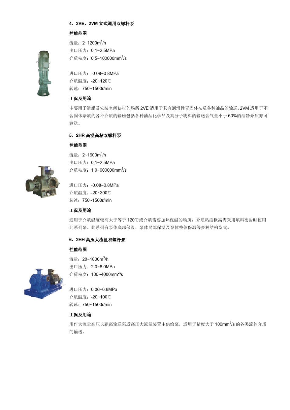 2HE2HM2HR2HE2HM系列双吸双螺杆泵电子版选型样本_第3页