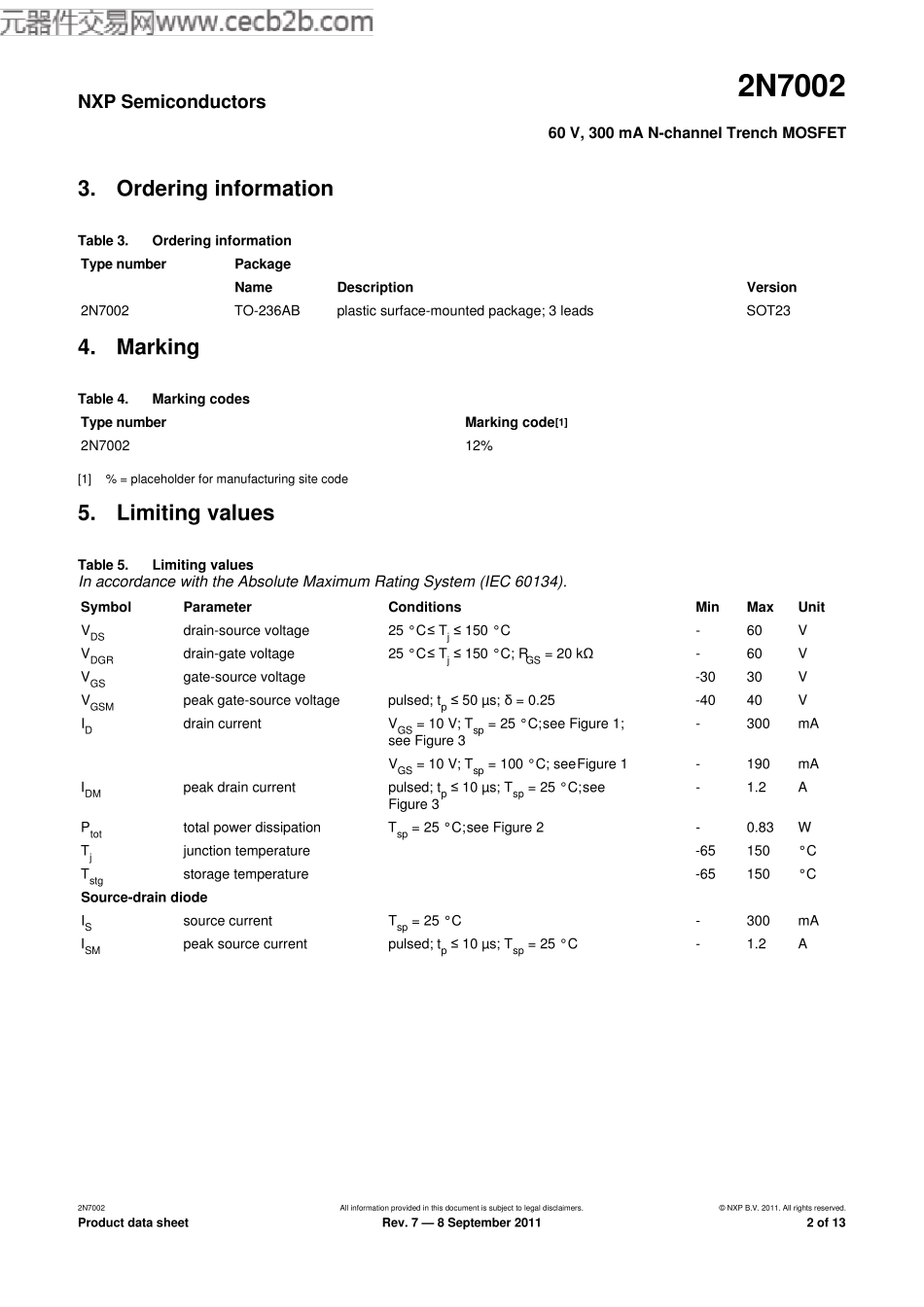 2N7002中文资料_第2页