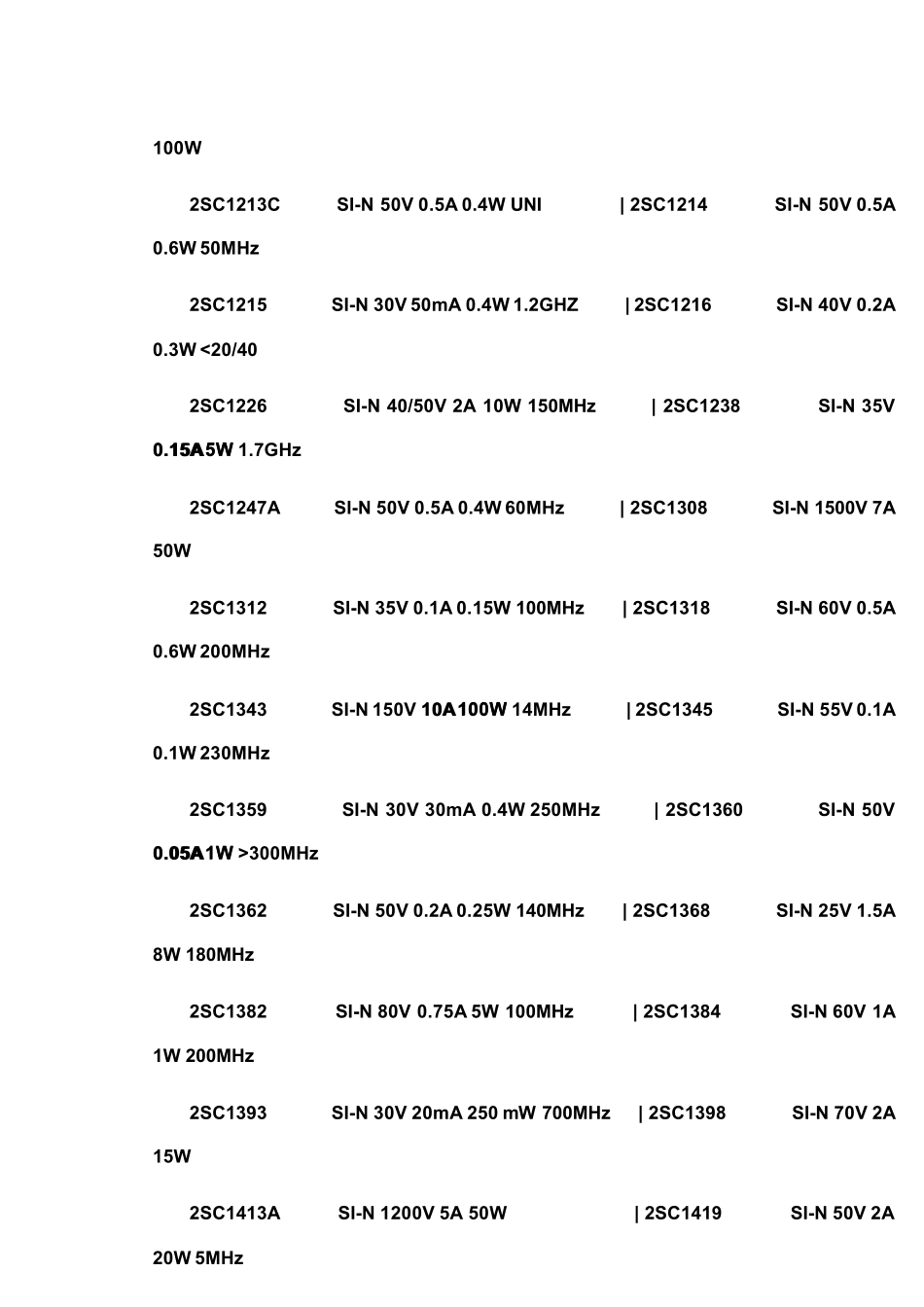2SC系列三极管参数_第2页