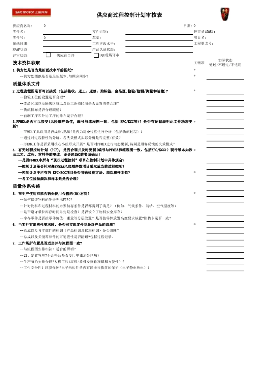 2TP考核表(控制计划审核表)_第1页