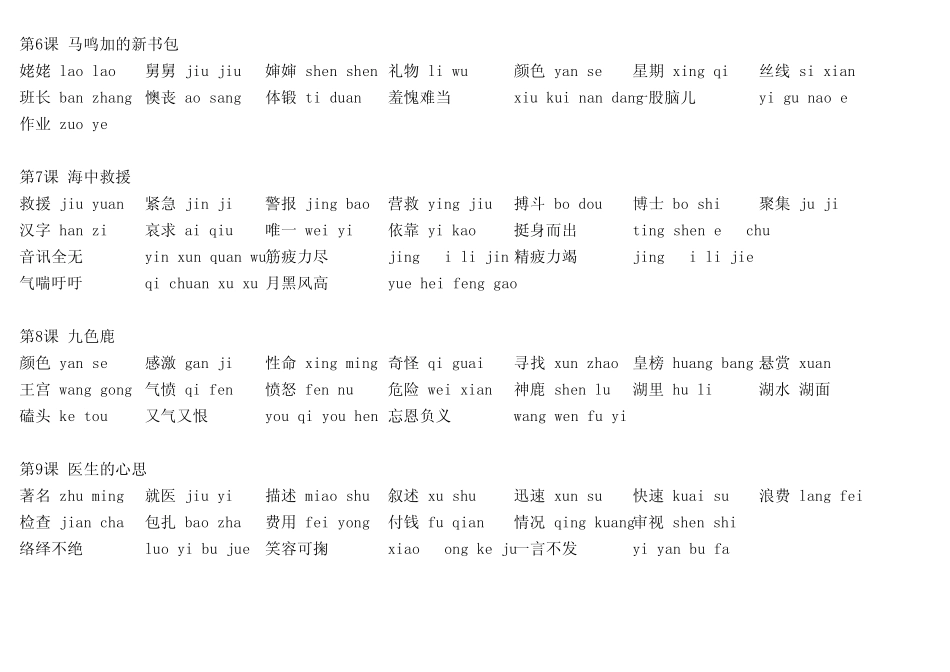 2年级第二学语文词语表_第2页
