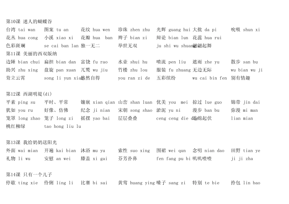 2年级第二学语文词语表_第3页