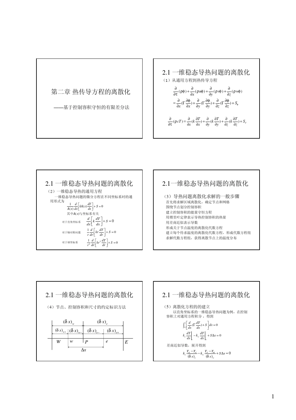 2热传导方程的离散化(讲义)_第1页