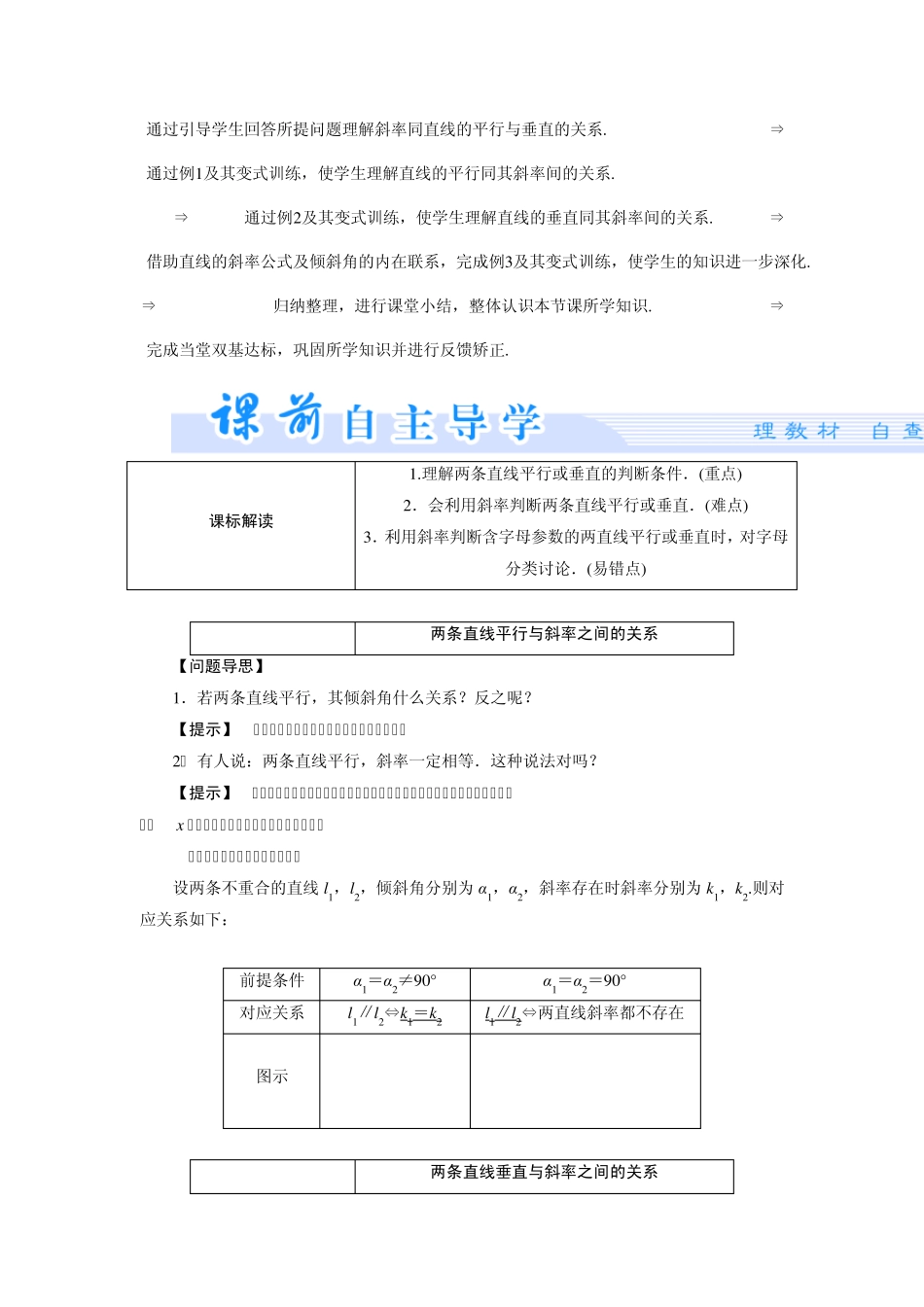 3.1.2两条直线平行与垂直的判定教案_第2页