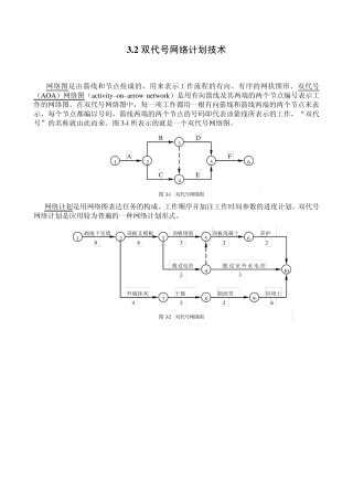 3.2双代号网络计划技术