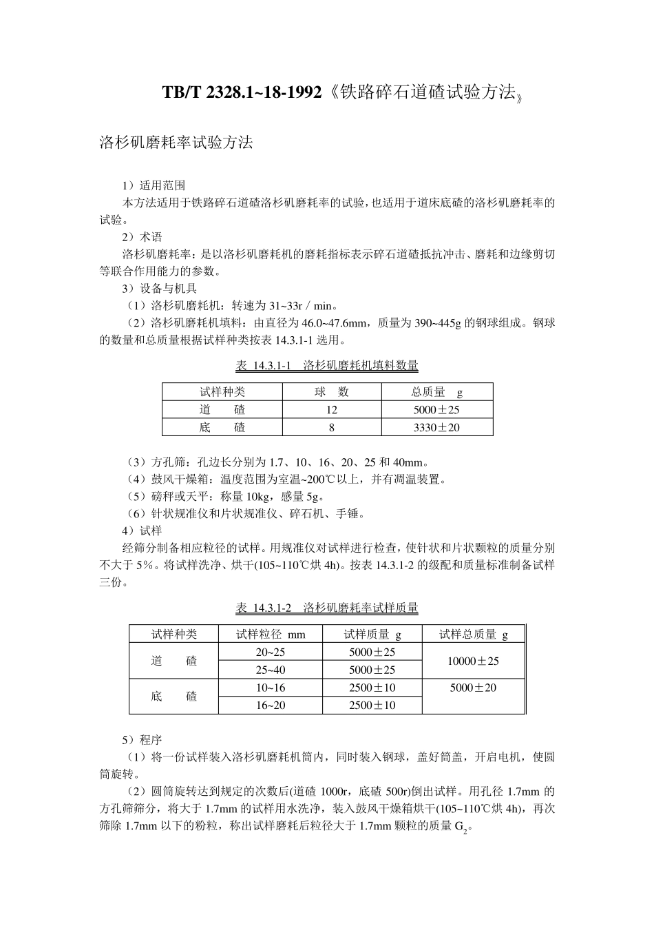 3.TBT2328.1~181992铁路碎石道碴试验方法_第1页