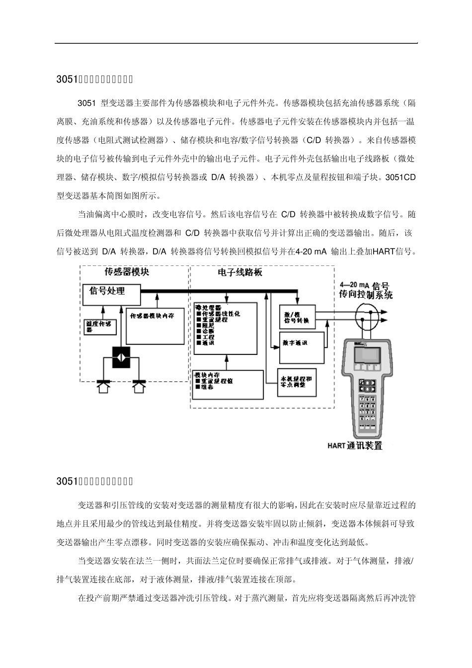 3051型压力变送器操作规程_第1页