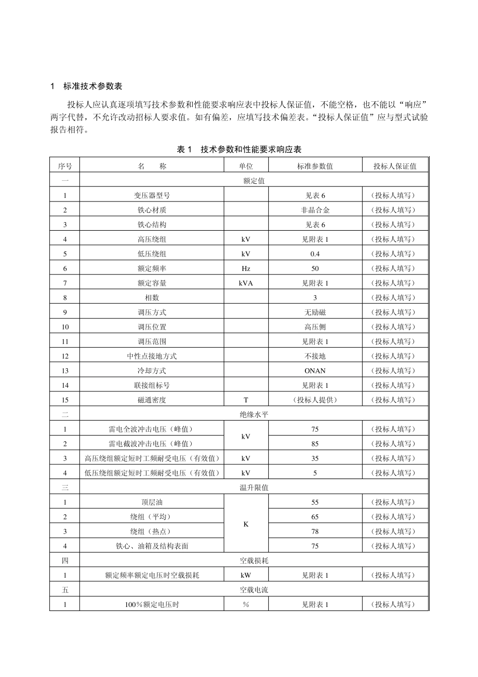 310kV三相油浸式非晶合金变压器专用技术规范_第3页