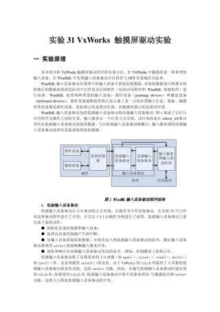 31VxWorks触摸屏驱动实验