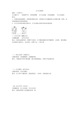 32式太极剑图谱