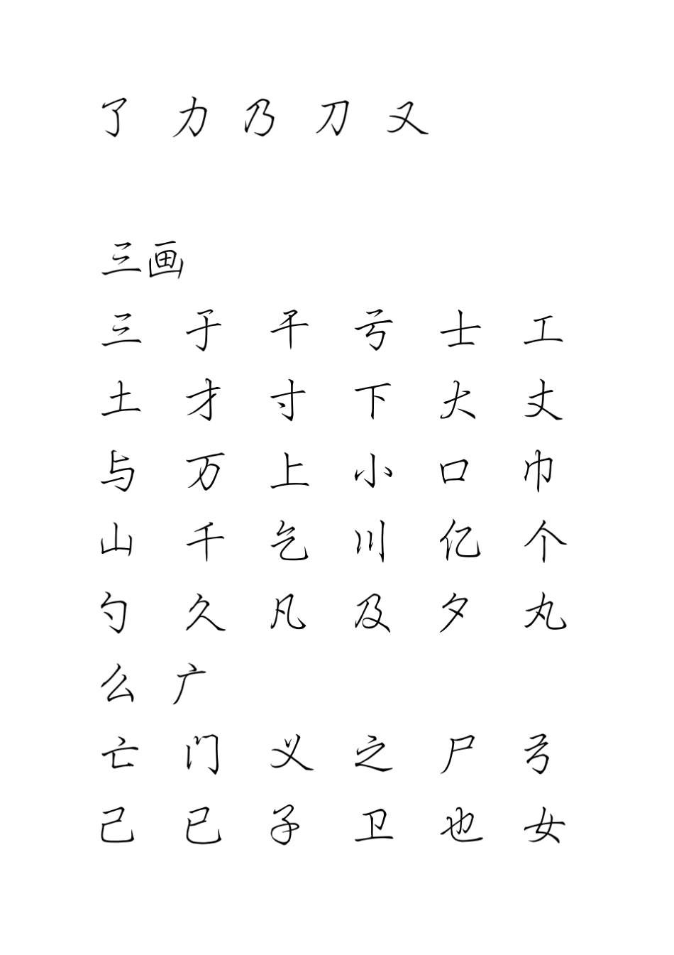 3500个常用字_汉仪细行楷简字帖_第2页