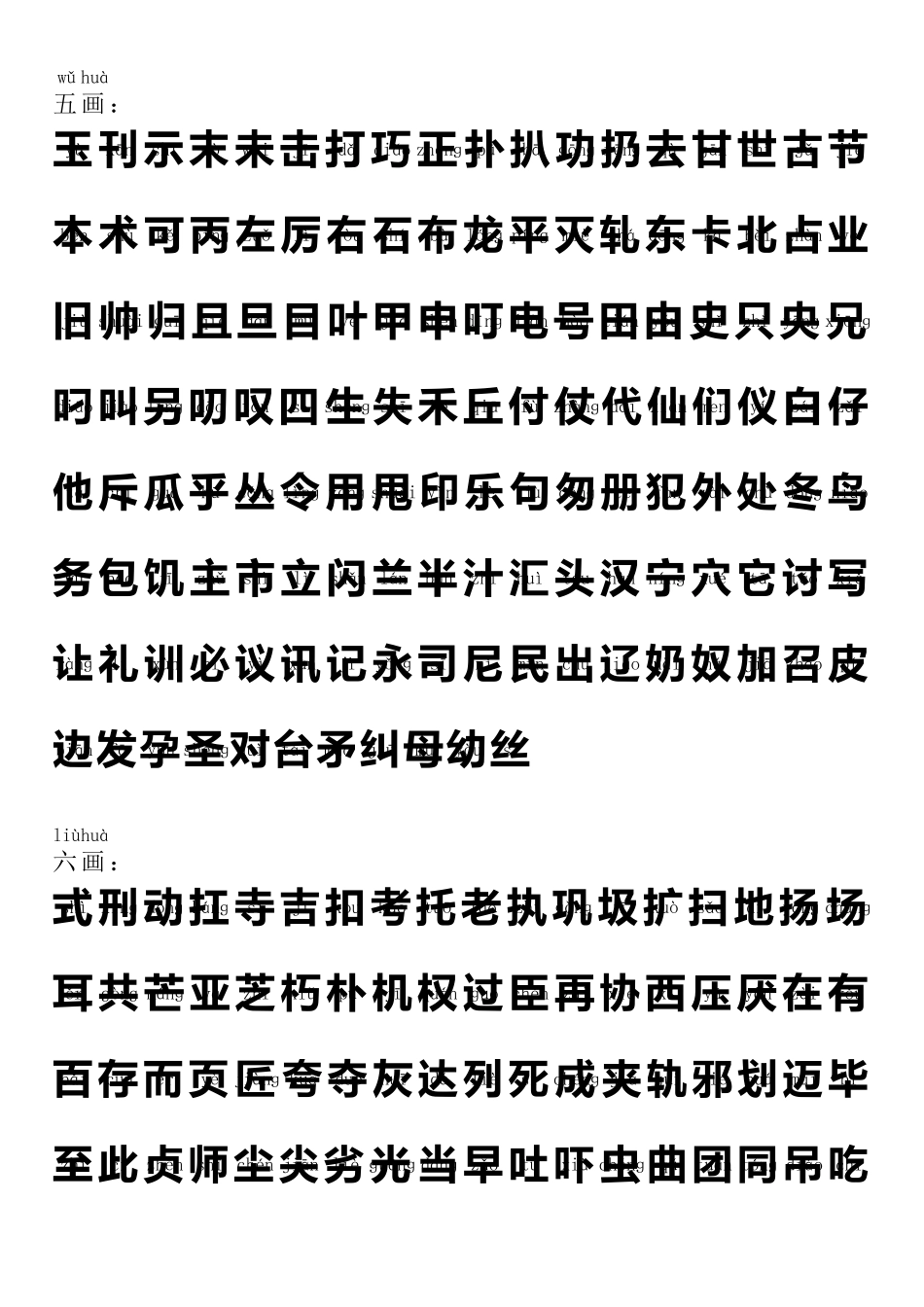 3500个常用汉字表带拼音_第2页