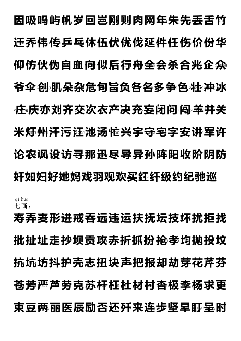 3500个常用汉字表带拼音_第3页