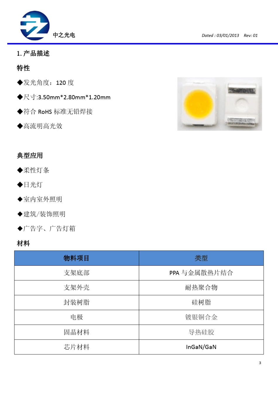 3528贴片灯珠LED贴片0.06W中文规格书_第3页