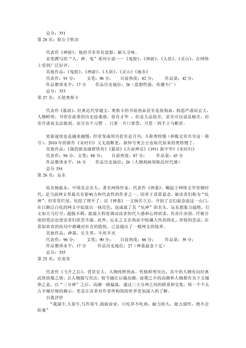 35名网络作家排名_第3页