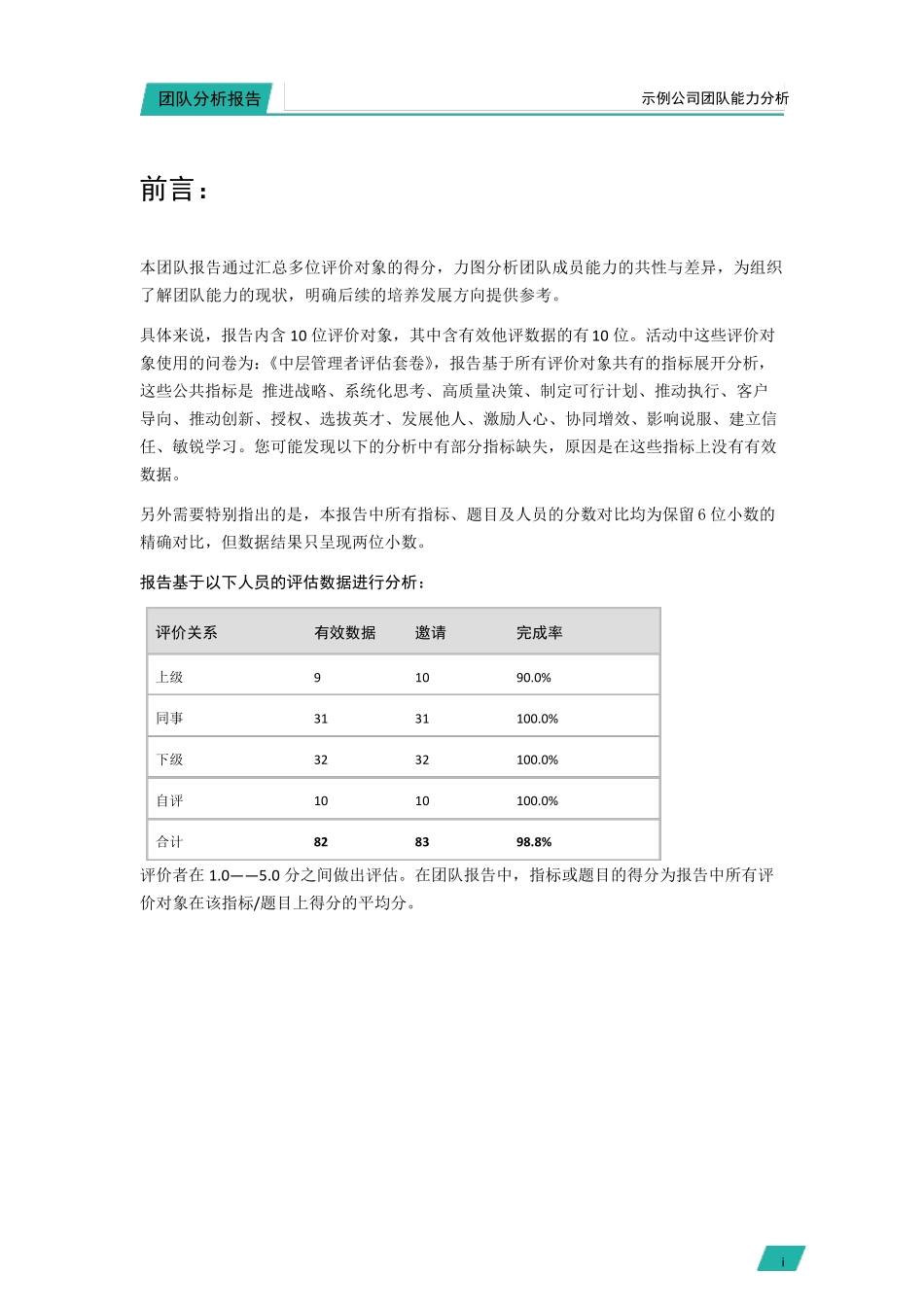 360度评估反馈团队分析报告_第2页