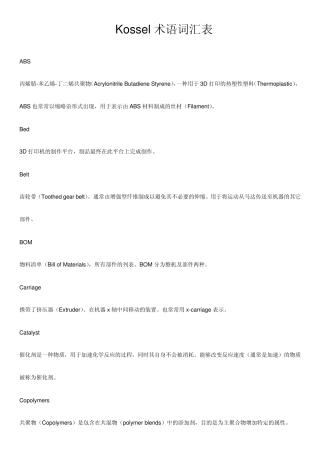3D打印机Kossel相关知识