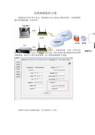 3G4G视频远程监控方案
