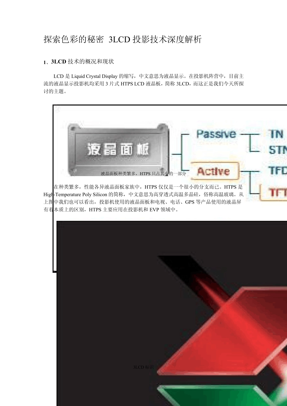 3LCD投影技术深度解析_第1页