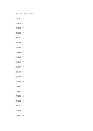 3V到51V1W稳压管型号对照表