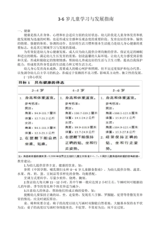 3—6岁儿童发展与指南
