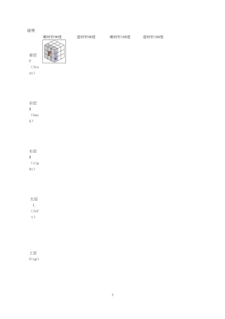 3阶魔方高级玩法全图解_所有公式