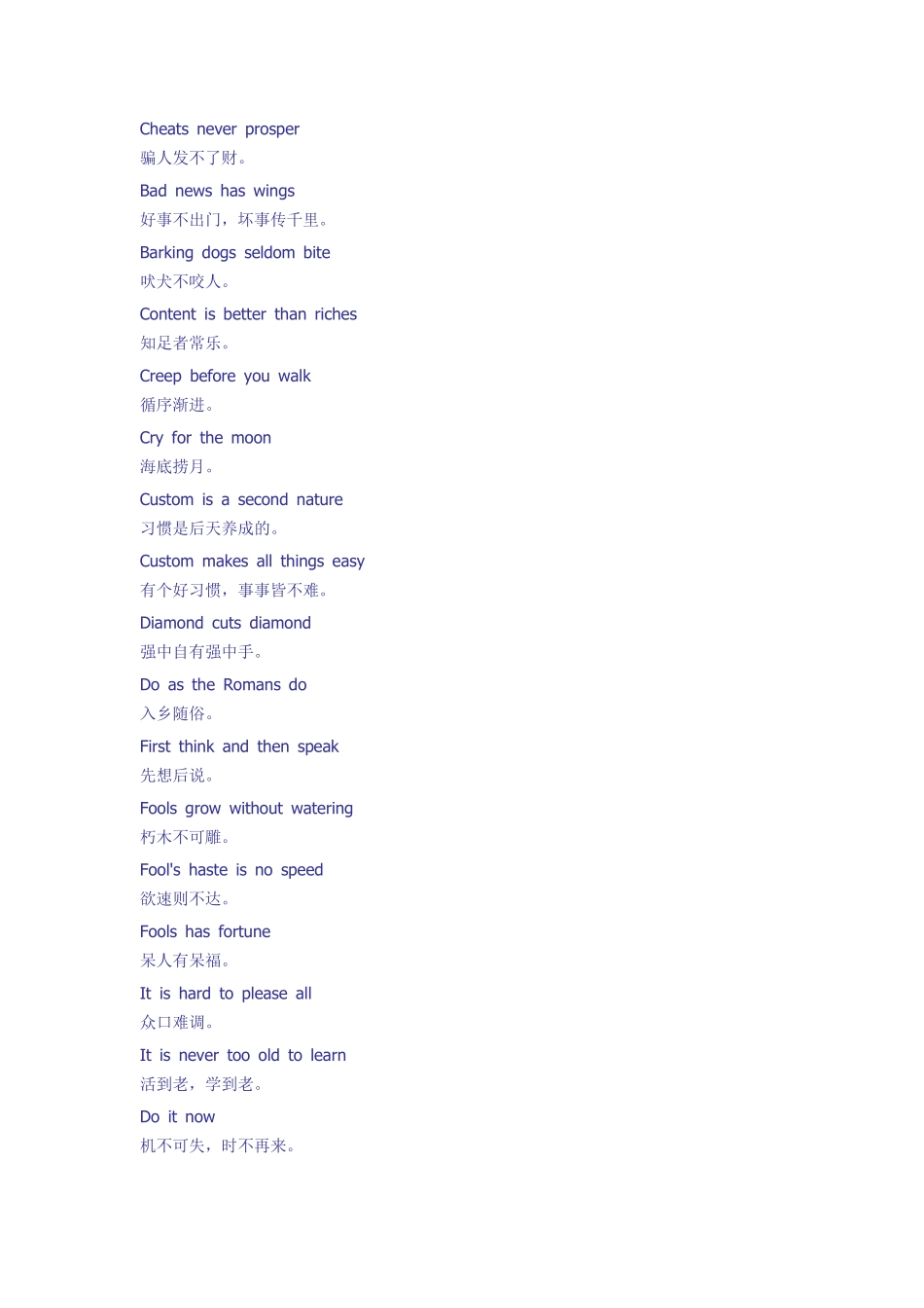 400句高考常用英语谚语大全_第3页