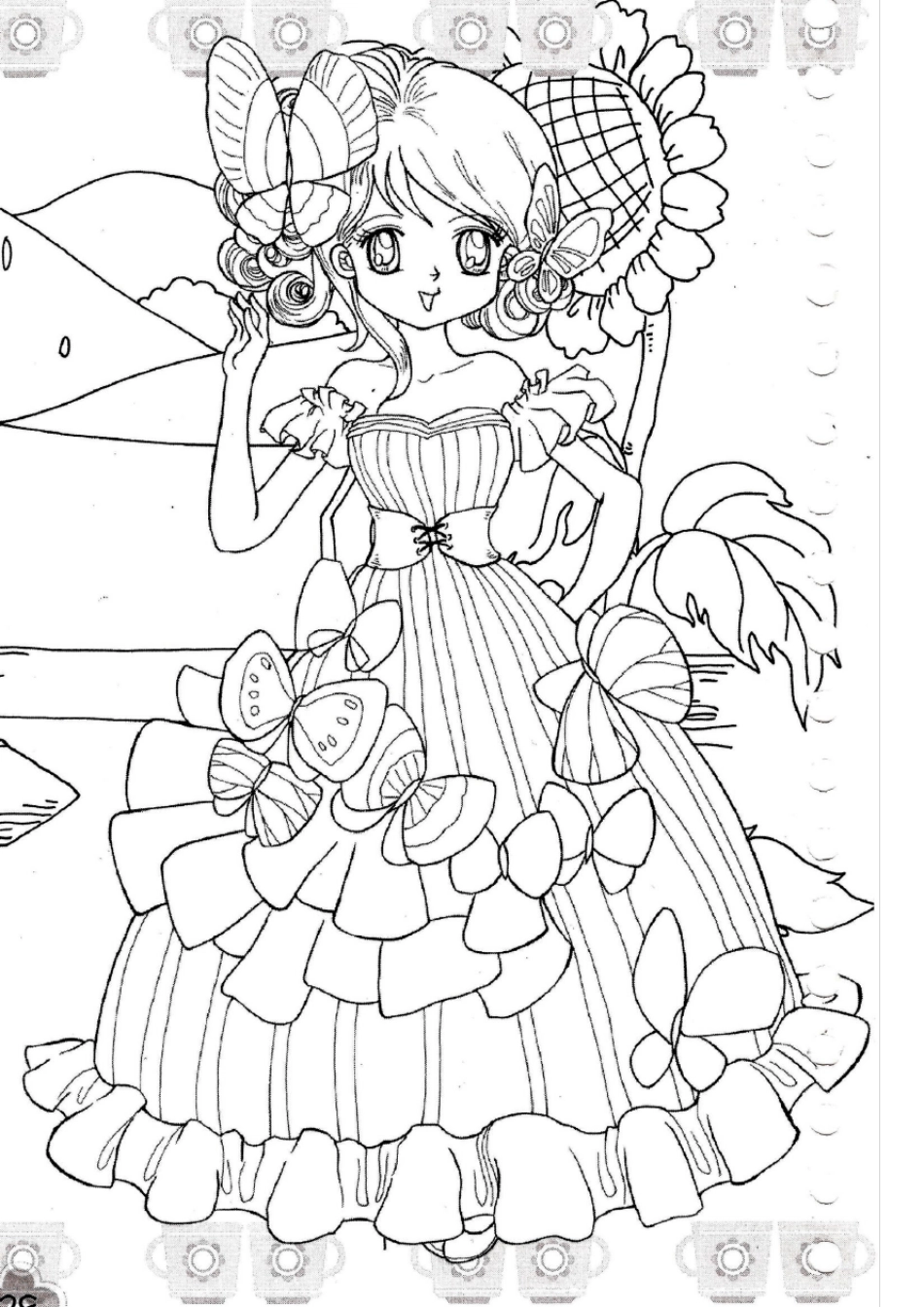 40张漂亮公主填色图片_第1页