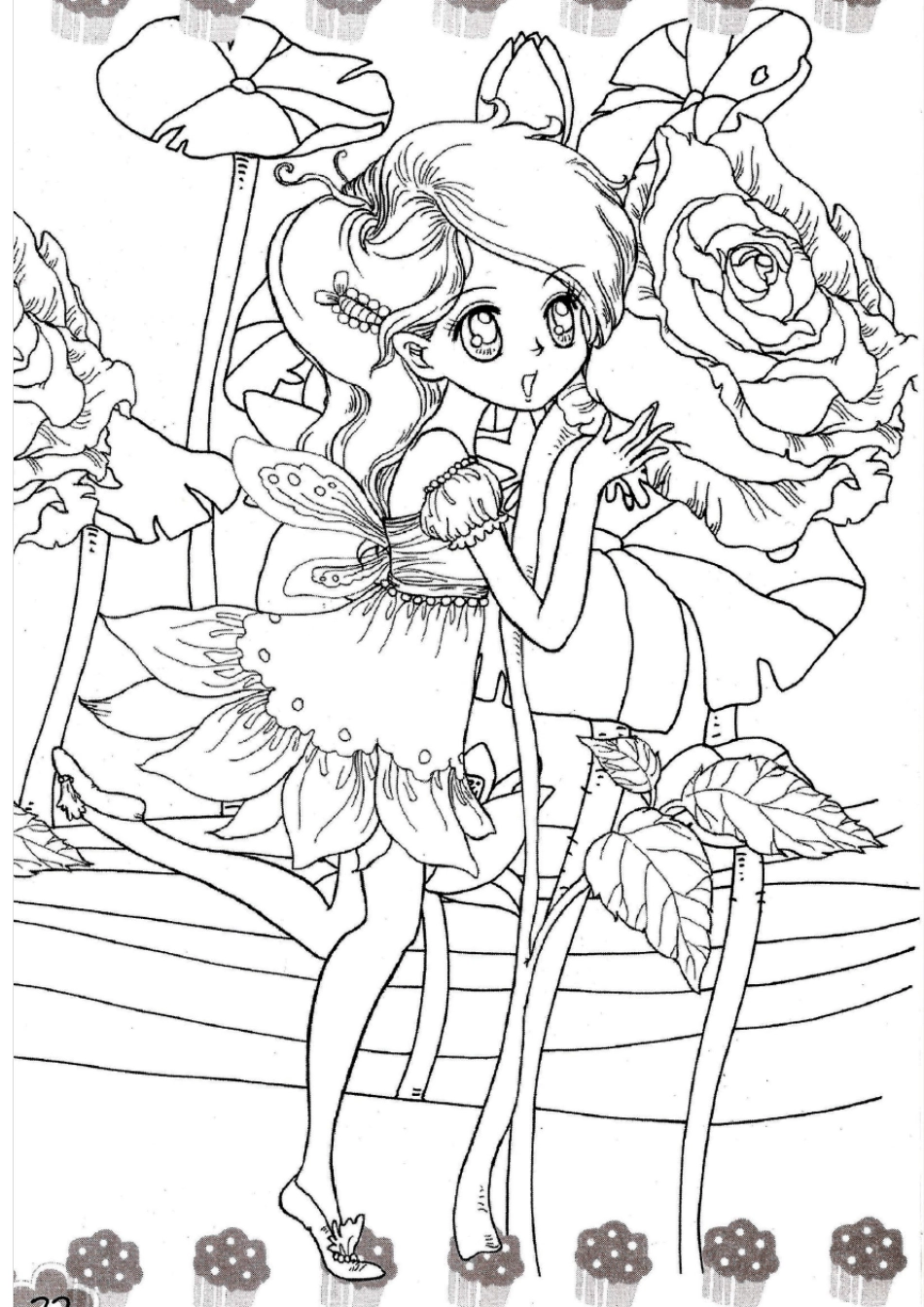 40张漂亮公主填色图片_第3页