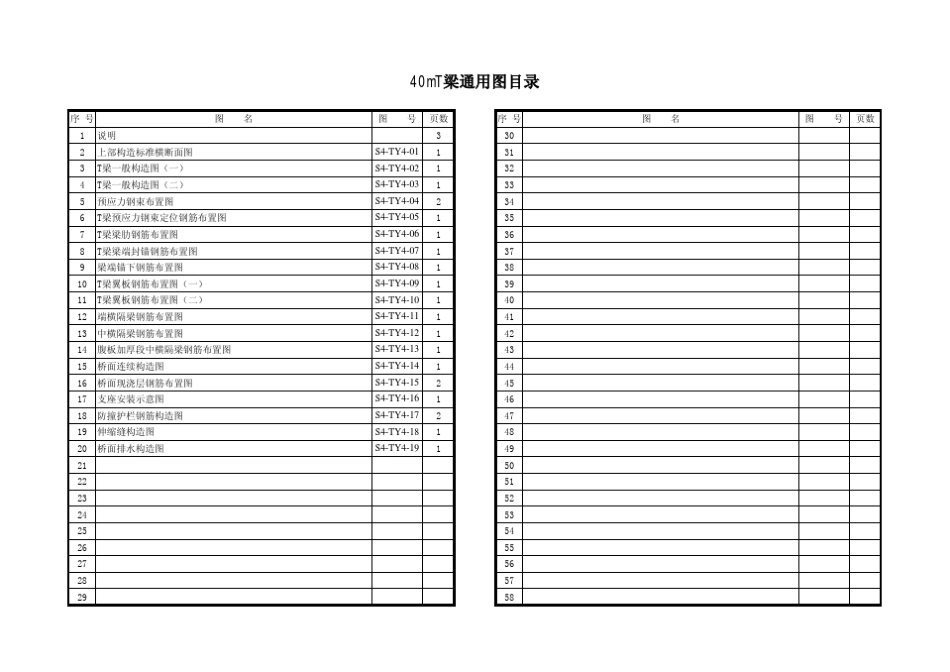 40米T梁通用图_第1页