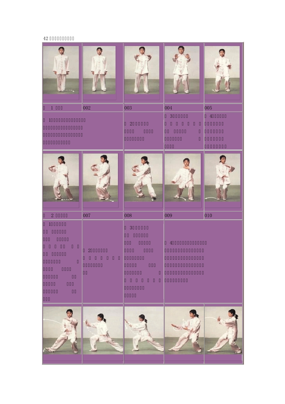 42式太极拳拳谱动作图解_第1页