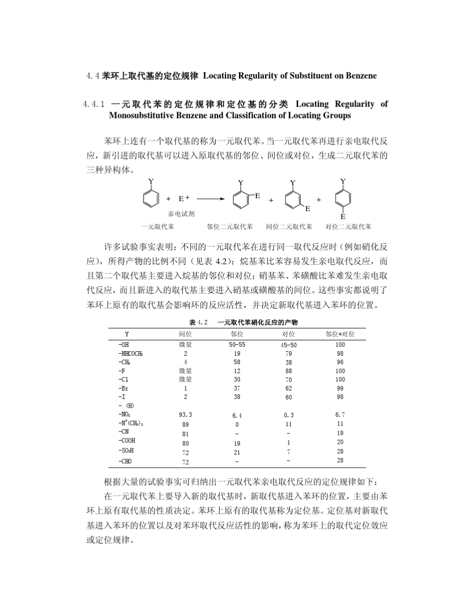 44苯环上取代基的定位规律_第1页