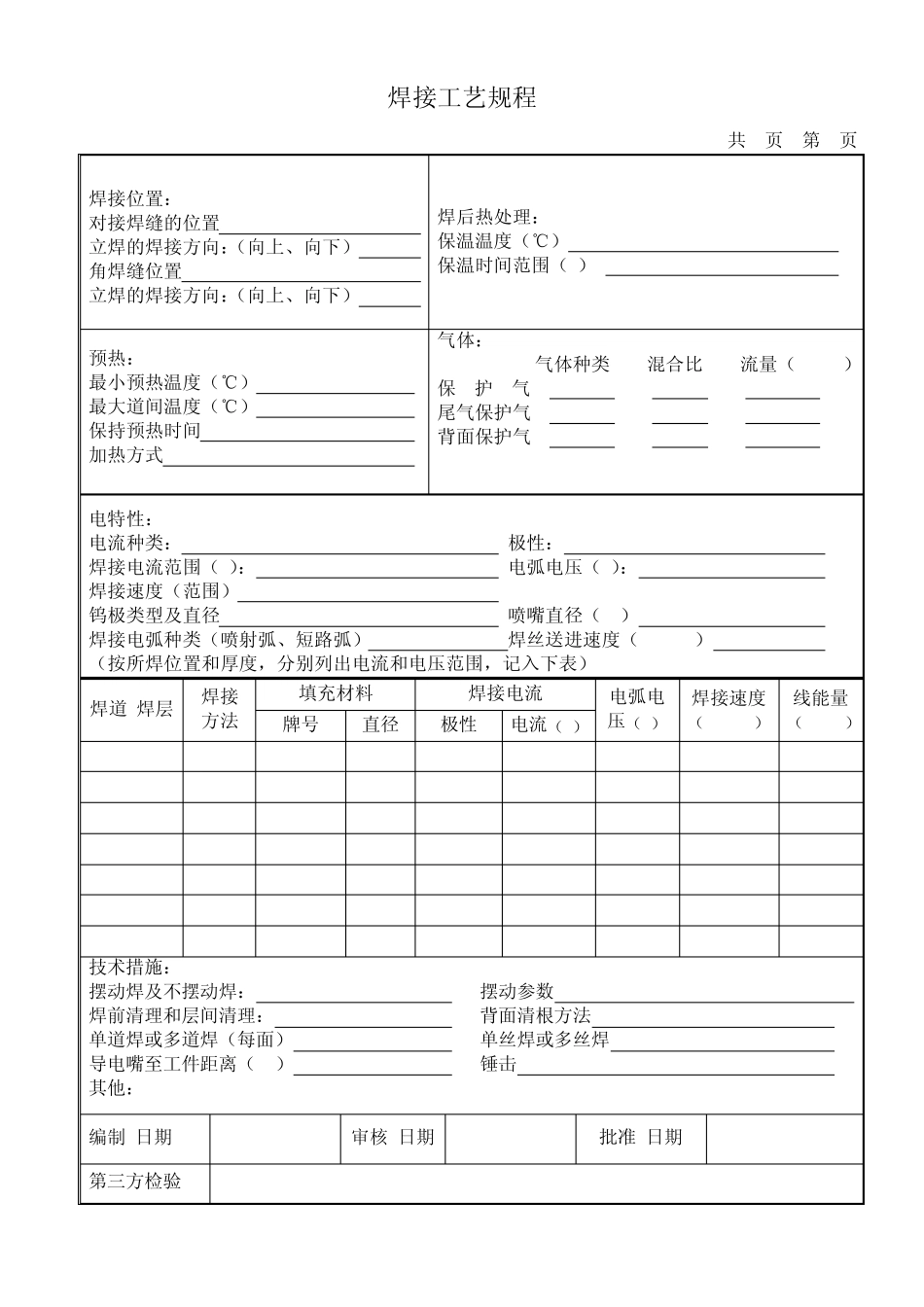 47014焊接工艺评定表格_第3页