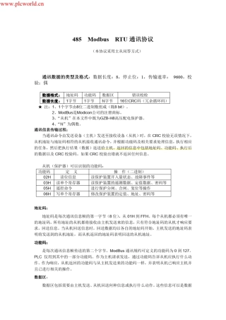 485_Modbus_RTU通讯协议