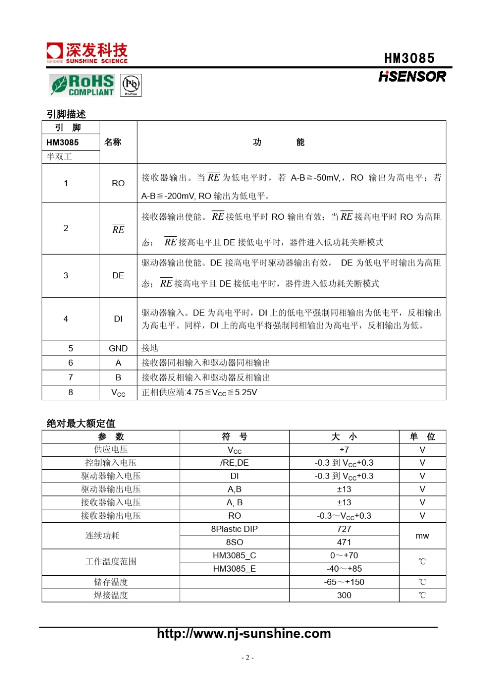 485接口电路HM3085EESA_第2页