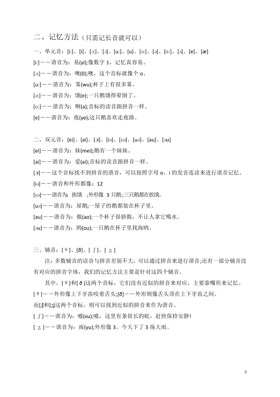 48个国际音标_第2页