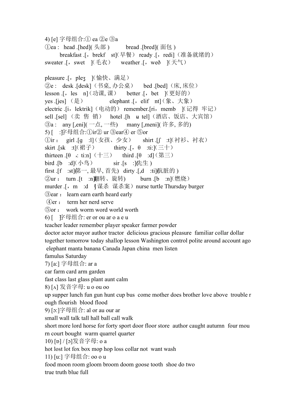 48个国际音标对应的字母组合_第2页