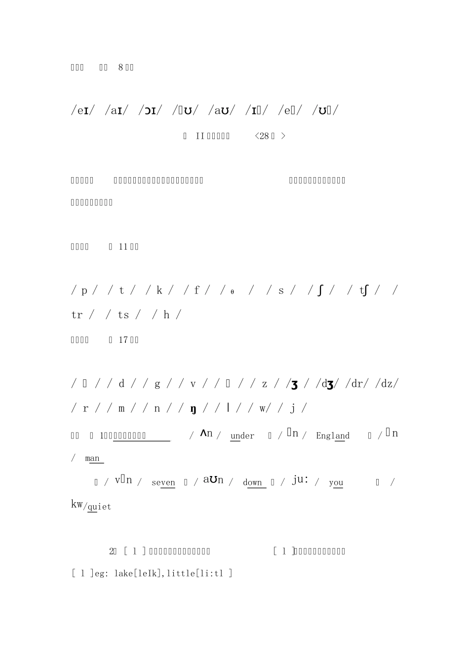 48个英语国际音标发音规则及练习题_第2页