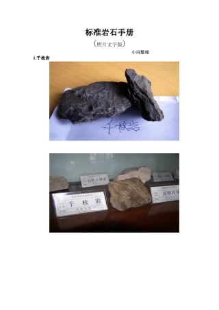 48种岩石照片及文字说明