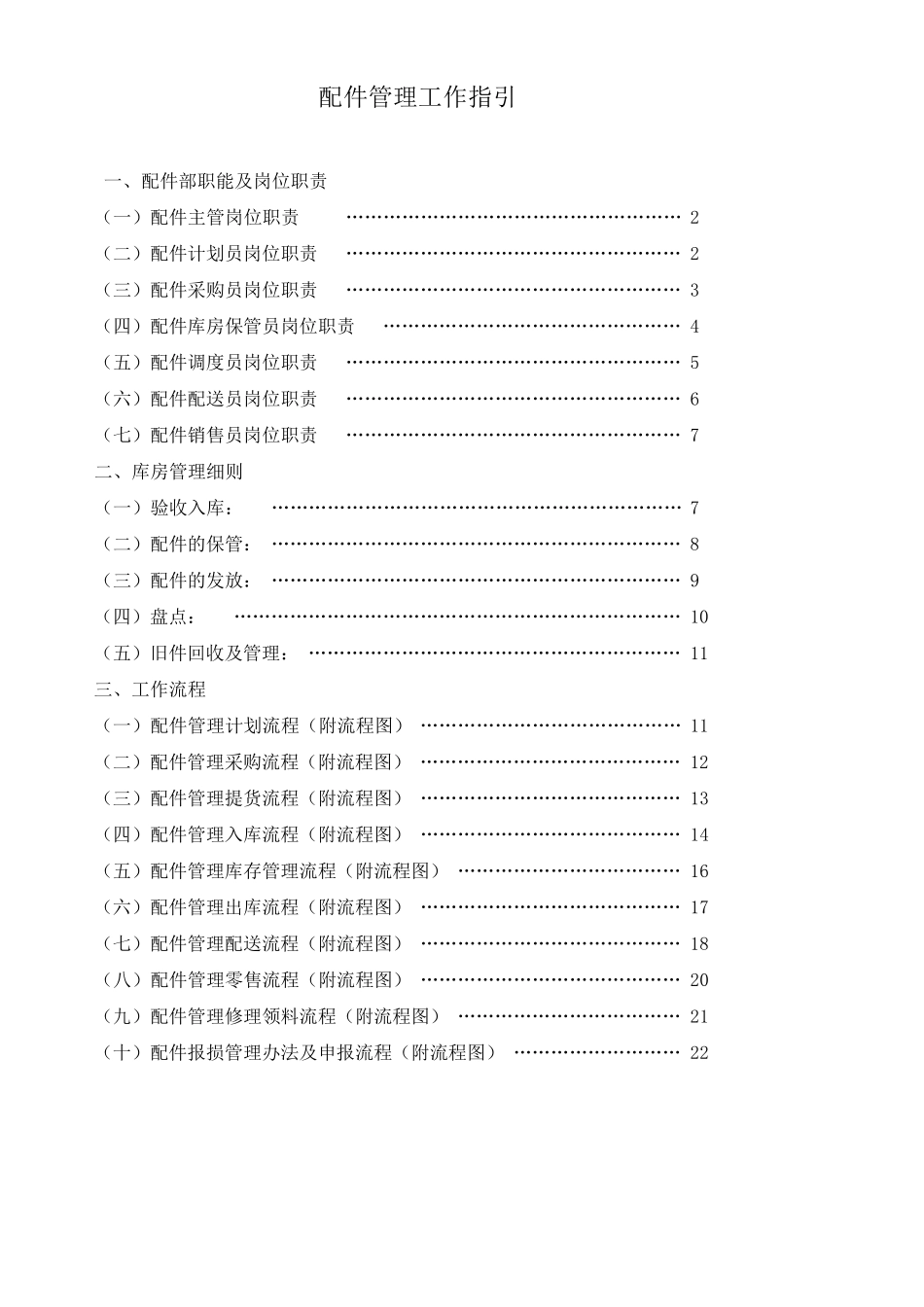 4S店售后配件工作流程_第1页