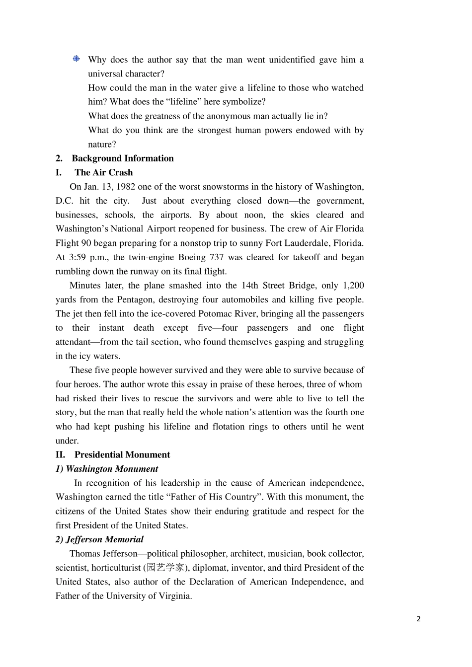 4TheManintheWater新版现代大学英语个性化完整教案_第2页