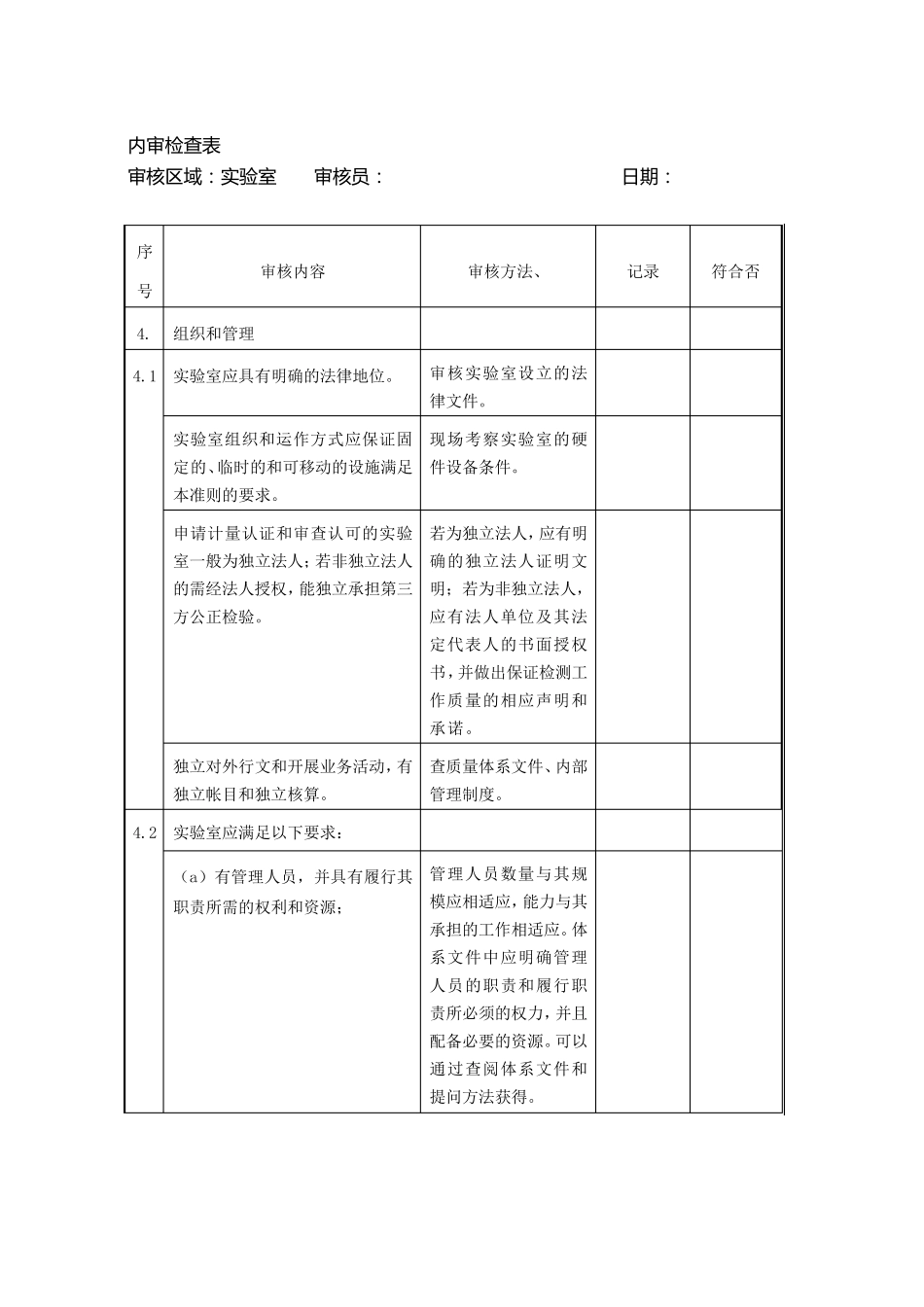 4×××实验室内部审核实例_第3页