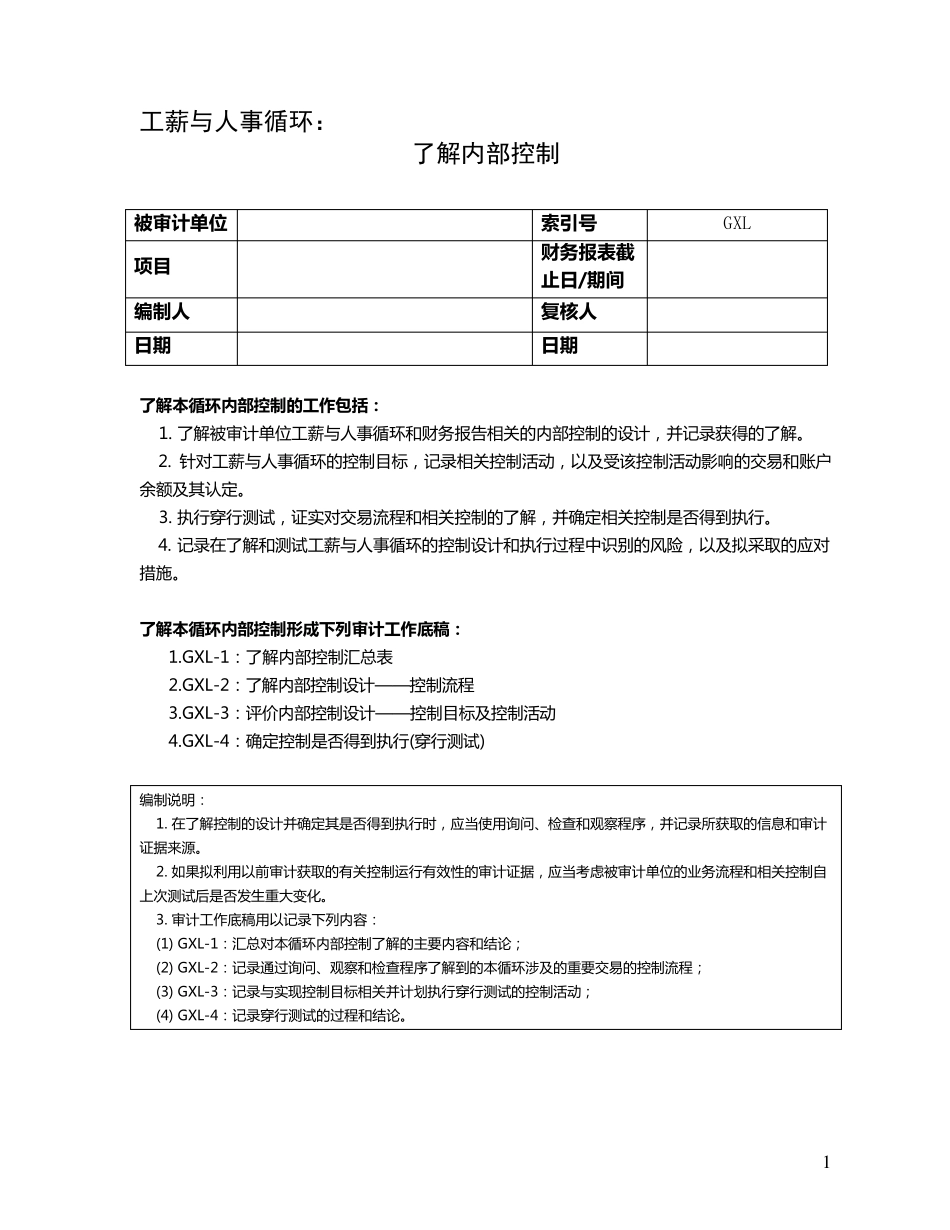 4了解内部控制——工薪与人事循环_第1页
