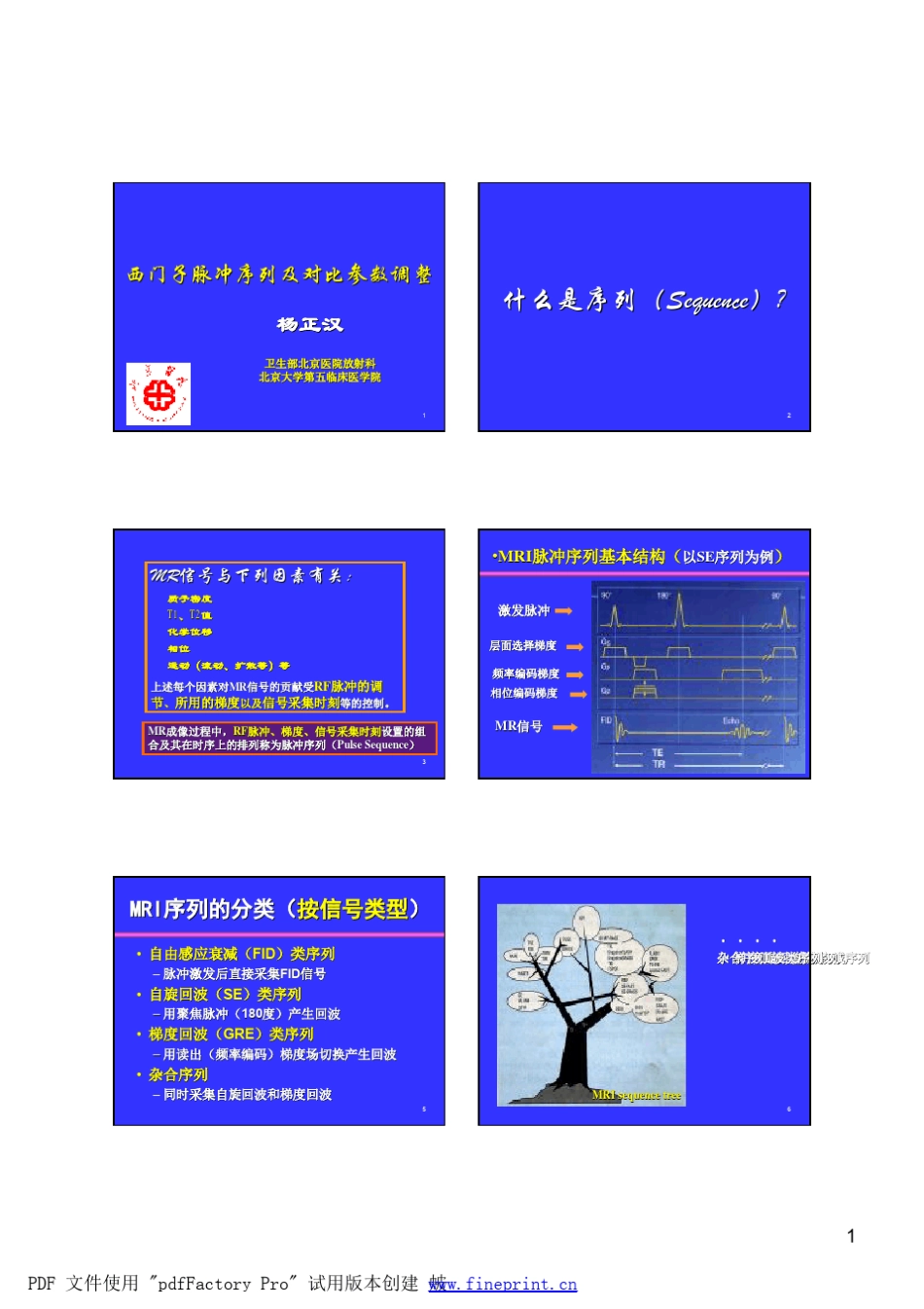 4西门子MRI脉冲序列及对比参数设置_第1页