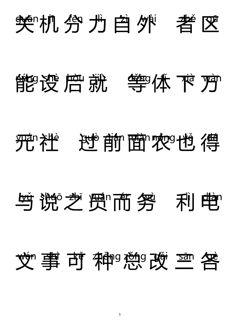 500个常用字(含拼音_第3页