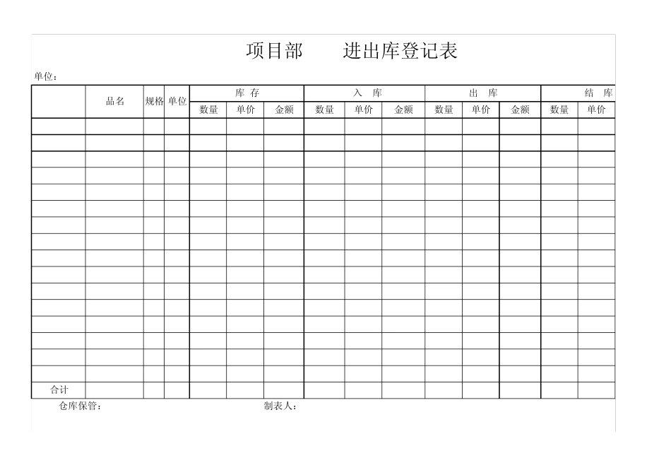 5013仓库材料进出库表格_第2页