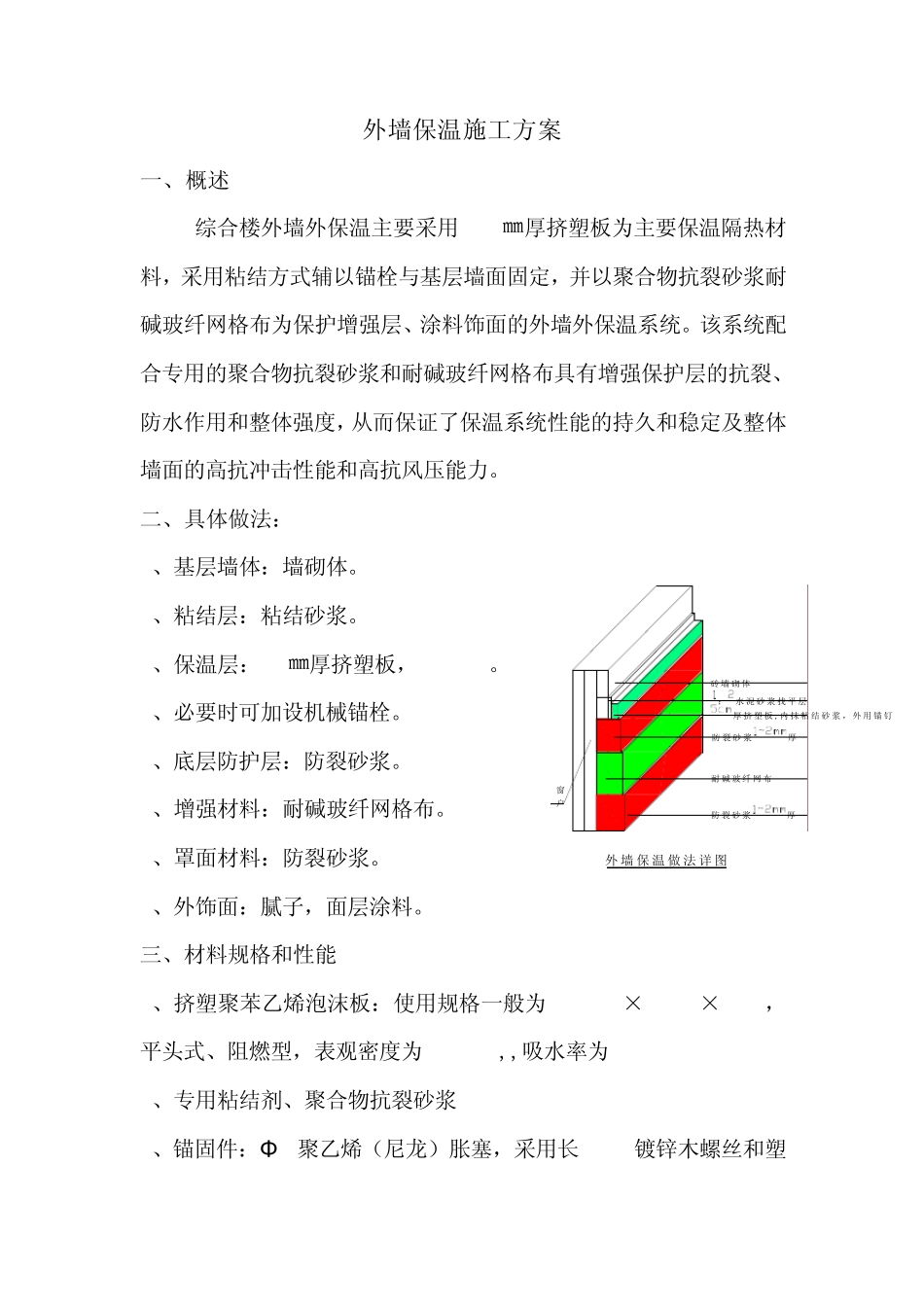 50mm厚挤塑板专项施工方案_第1页