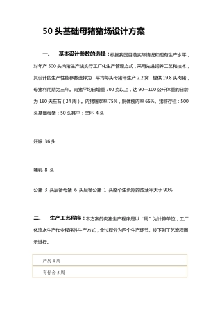 50头基础母猪猪场设计方案