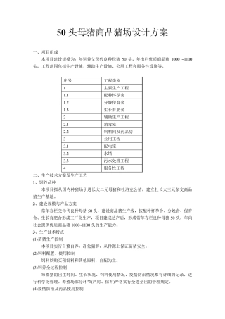 50头母猪商品猪场设计方案